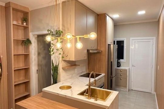 Cozinha de casa à venda com 2 quartos, 50m² em Loteamento Parque Recreio, São Leopoldo