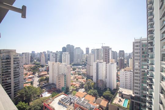 Terraço - Vista de kitnet/studio à venda com 1 quarto, 27m² em Santo Amaro, São Paulo