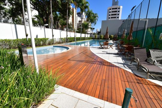 Área comum - Piscina de apartamento para alugar com 2 quartos, 109m² em Cambuí, Campinas