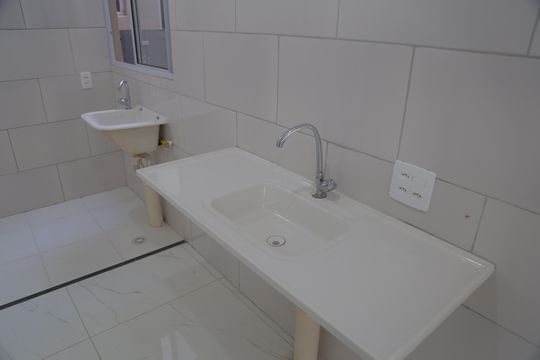 Cozinha de apartamento para alugar com 2 quartos, 47m² em Residencial Vale dos Sonhos, Goiânia