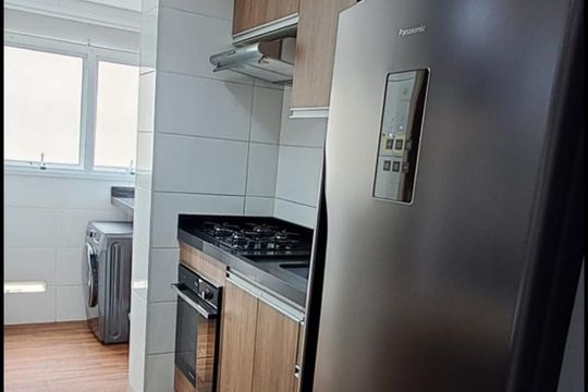 Cozinha de apartamento à venda com 2 quartos, 56m² em Planalto, São Bernardo do Campo