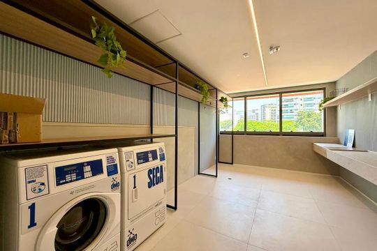 Área comum de kitnet/studio para alugar com 1 quarto, 25m² em Santo Amaro, São Paulo