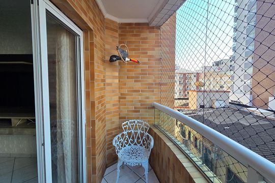 Varanda de apartamento para alugar com 1 quarto, 49m² em Canto do Forte, Praia Grande