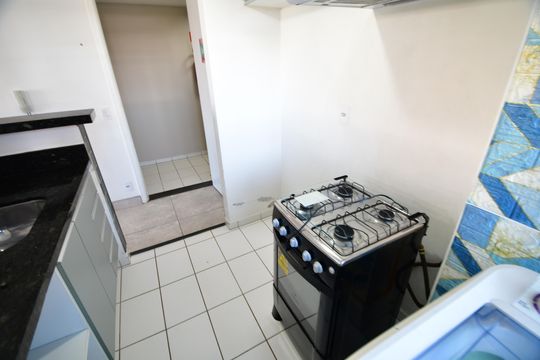 Cozinha de apartamento para alugar com 2 quartos, 54m² em Jardim do Lago Ii, Campinas