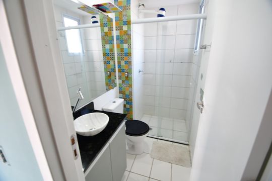 Banheiro de apartamento para alugar com 2 quartos, 54m² em Jardim do Lago Ii, Campinas