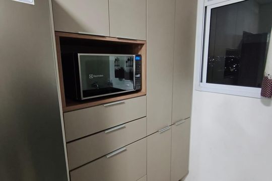 Cozinha de apartamento à venda com 2 quartos, 47m² em Residencial Novo Tempo, Campinas