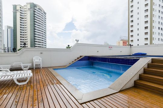 Área comum - Piscina de apartamento para alugar com 3 quartos, 130m² em Vila Assunção, Santo André