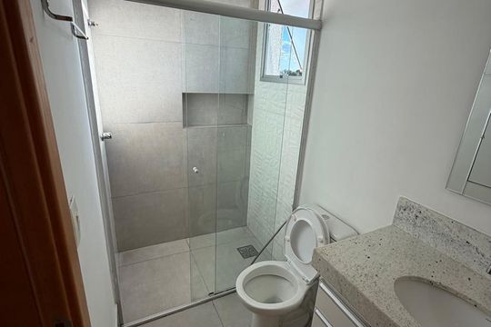 Banheiro de apartamento para alugar com 2 quartos, 55m² em Santa Branca, Belo Horizonte