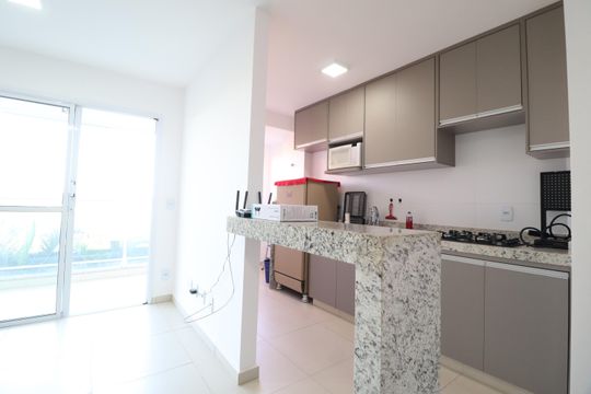 Cozinha de apartamento para alugar com 2 quartos, 55m² em Grand Ville, Uberlândia