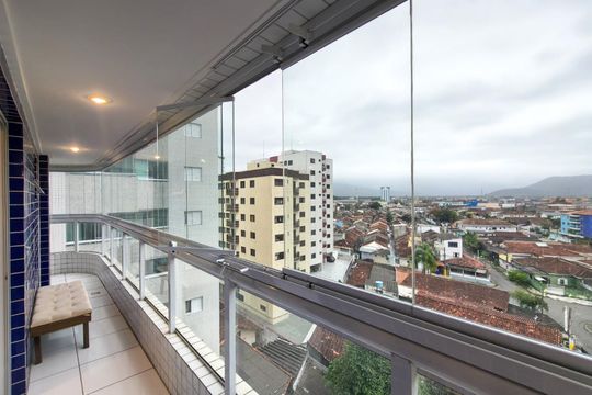 Sacada de apartamento para alugar com 2 quartos, 75m² em Vila Caiçara, Praia Grande