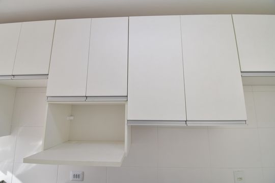 Cozinha de apartamento à venda com 2 quartos, 58m² em Jardim Chapadão, Campinas