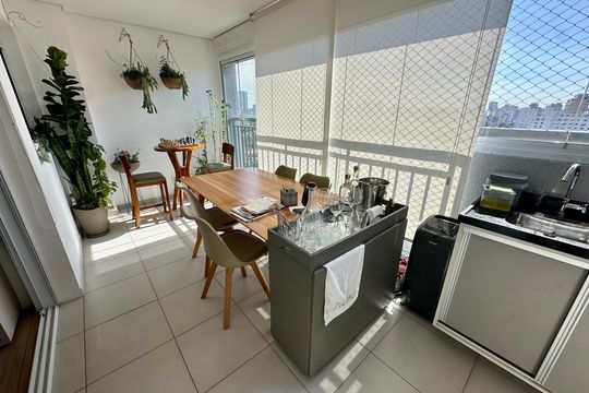 Varanda de apartamento à venda com 2 quartos, 97m² em Santo Amaro, São Paulo