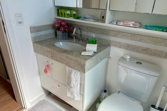 Banheiro 1 de apartamento à venda com 2 quartos, 97m² em Santo Amaro, São Paulo
