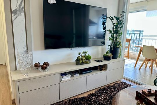Sala de apartamento à venda com 2 quartos, 97m² em Santo Amaro, São Paulo