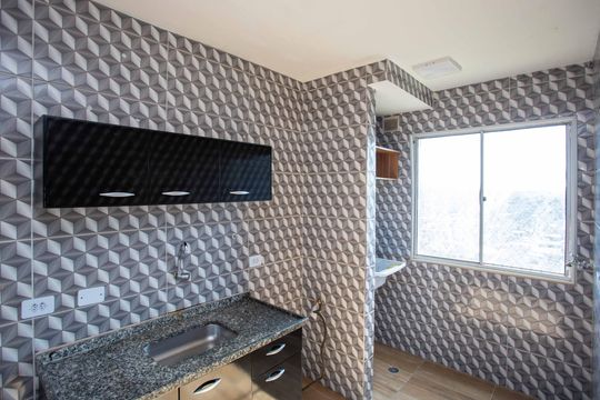 Cozinha de apartamento à venda com 2 quartos, 46m² em Casa Grande, Diadema
