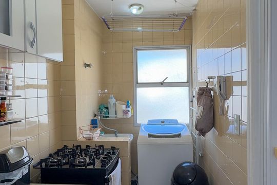 Cozinha e Área de Serviço de apartamento à venda com 1 quarto, 37m² em Jardim das Acacias, São Paulo