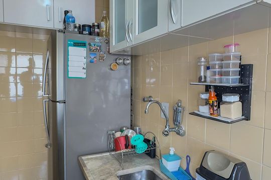 Cozinha e Área de Serviço de apartamento à venda com 1 quarto, 37m² em Jardim das Acacias, São Paulo