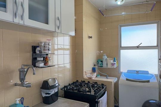 Cozinha e Área de Serviço de apartamento à venda com 1 quarto, 37m² em Jardim das Acacias, São Paulo