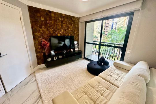 Sala de apartamento para alugar com 2 quartos, 78m² em Santo Amaro, São Paulo