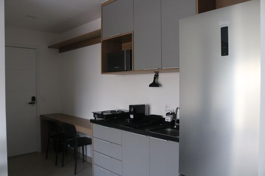 Cozinha de apartamento para alugar com 1 quarto, 36m² em Perdizes, São Paulo