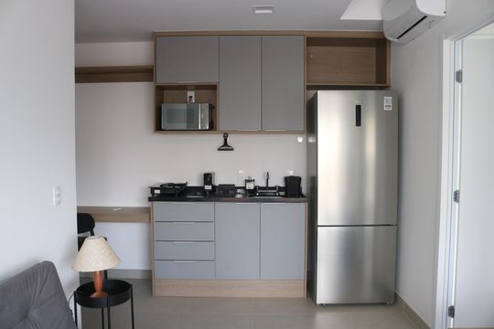 Cozinha de apartamento para alugar com 1 quarto, 36m² em Perdizes, São Paulo