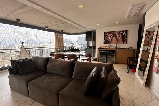 Sala de apartamento para alugar com 3 quartos, 167m² em Jardim das Acacias, São Paulo