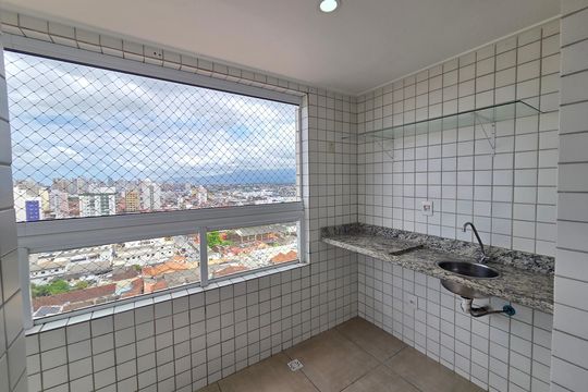 Varanda de apartamento para alugar com 2 quartos, 65m² em Guilhermina, Praia Grande