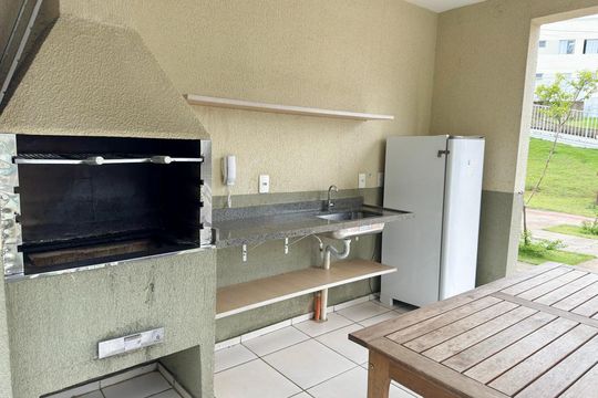 Área comum - Churrasqueira de apartamento para alugar com 2 quartos, 44m² em Vila Cristina, Contagem