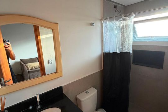 Banheiro de apartamento para alugar com 1 quarto, 30m² em Residencial Florida, Ribeirão Preto