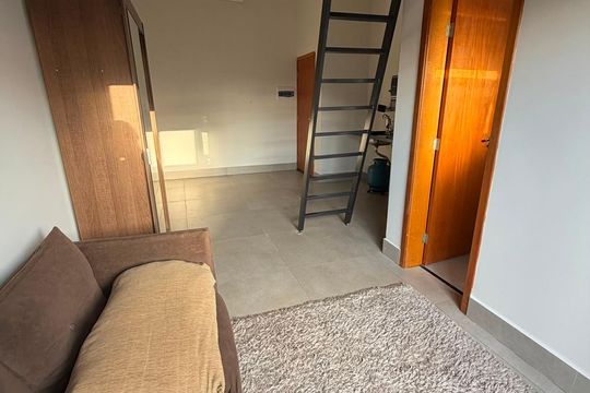 Sala de apartamento para alugar com 1 quarto, 30m² em Residencial Florida, Ribeirão Preto
