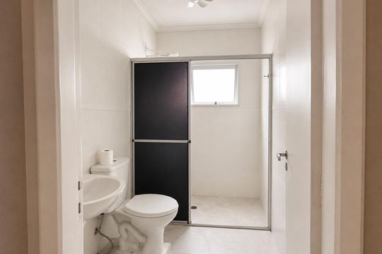 Banheiro de apartamento à venda com 2 quartos, 54m² em Vila Jordanopolis, São Bernardo do Campo