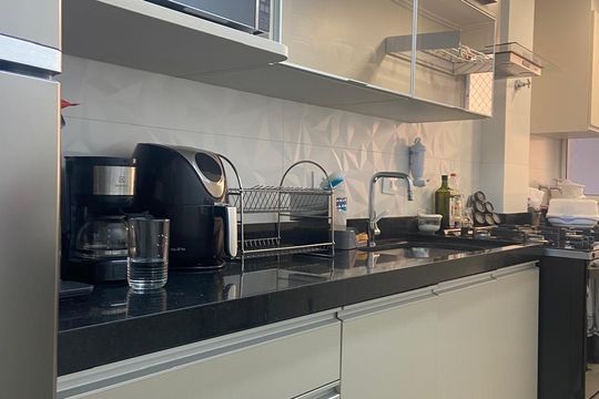 Cozinha de apartamento à venda com 3 quartos, 63m² em Vila Sao Pedro, Santo André