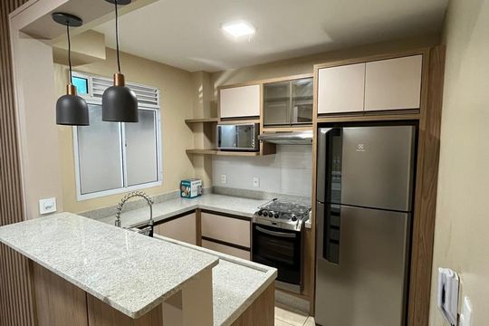 Cozinha de apartamento à venda com 2 quartos, 49m² em Santo Andre, São Leopoldo