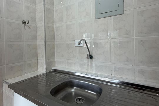Cozinha de kitnet/studio para alugar com 1 quarto, 29m² em Itararé, Santos