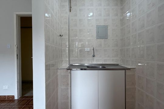 Cozinha de kitnet/studio para alugar com 1 quarto, 29m² em Itararé, Santos