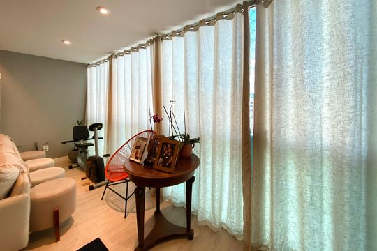 Varanda da Sala de apartamento à venda com 3 quartos, 107m² em Belvedere, Belo Horizonte