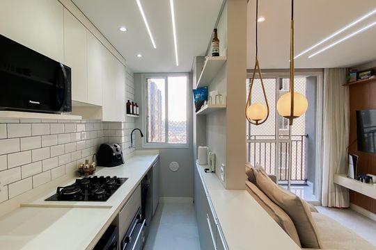 Cozinha de apartamento para alugar com 2 quartos, 42m² em Jardim Jaú (zona Leste), São Paulo