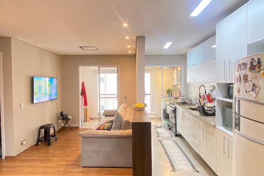 Sala - Cozinha de apartamento para alugar com 2 quartos, 60m² em Jaguaribe, Osasco