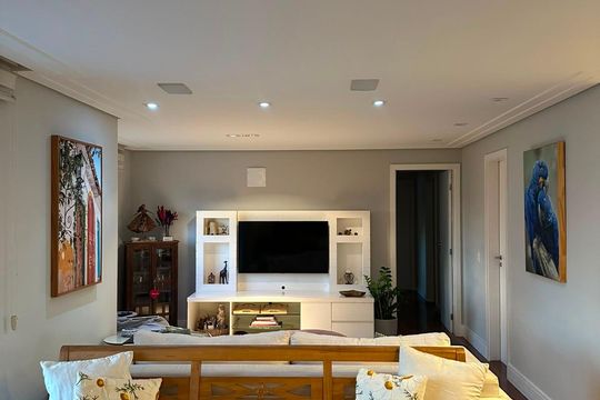 Sala de apartamento à venda com 3 quartos, 120m² em Vila Campo Grande, São Paulo