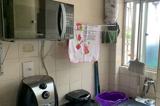 Área de serviço de apartamento à venda com 2 quartos, 47m² em Havaí, Belo Horizonte