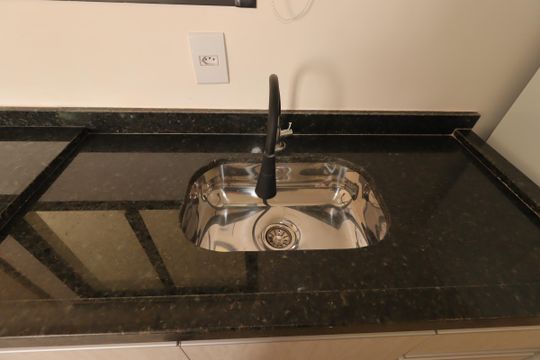Cozinha - Pia de kitnet/studio para alugar com 1 quarto, 23m² em Vila Sao Pedro, Santo André