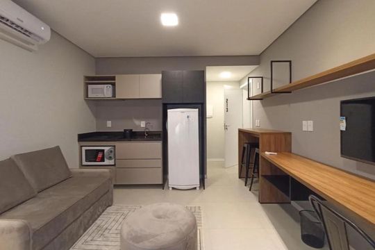 Cozinha de kitnet/studio para alugar com 1 quarto, 25m² em Vila Nova, Novo Hamburgo