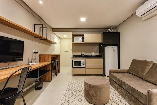 Sala de kitnet/studio para alugar com 1 quarto, 25m² em Vila Nova, Novo Hamburgo