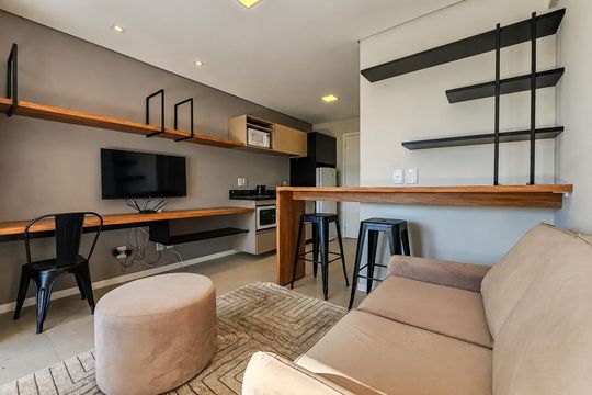 Sala de kitnet/studio para alugar com 1 quarto, 25m² em Vila Nova, Novo Hamburgo