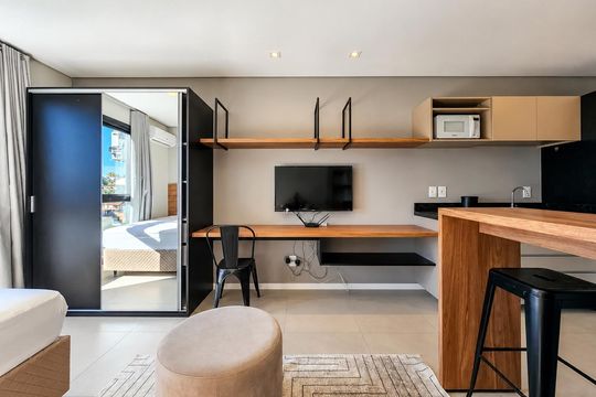 Sala de kitnet/studio para alugar com 1 quarto, 25m² em Vila Nova, Novo Hamburgo