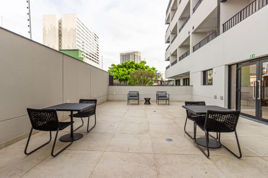 Área comum de kitnet/studio à venda com 1 quarto, 23m² em Santo Amaro, São Paulo
