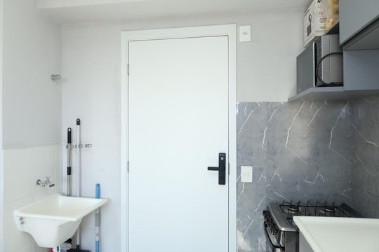 Cozinha de apartamento à venda com 2 quartos, 32m² em Jardim Soares, São Paulo