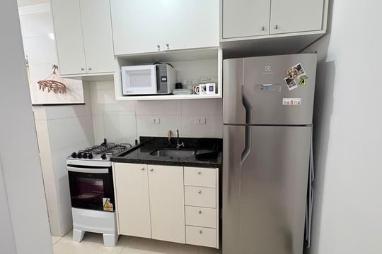 Cozinha de apartamento para alugar com 1 quarto, 25m² em Vila Constança, São Paulo