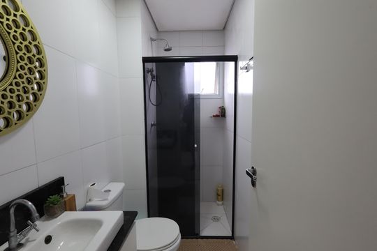 Banheiro Social de apartamento à venda com 2 quartos, 50m² em Jardim Palmares (zona Sul), São Paulo