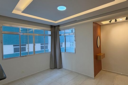 Sala de apartamento para alugar com 1 quarto, 59m² em Aparecida, Santos